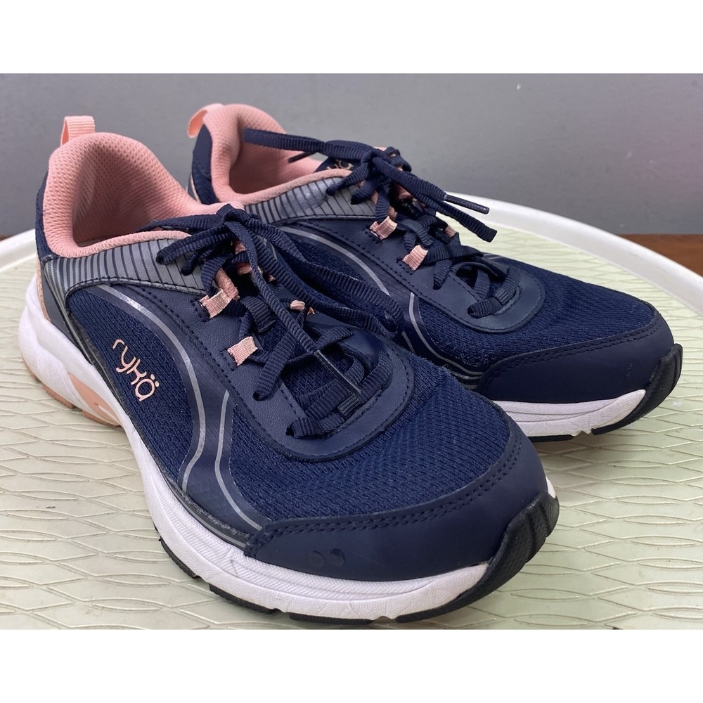 Ryka Sky Walk 4 Women's Navy Blue & Pink‎ Sneakers Walking Athletic Shoes 8M